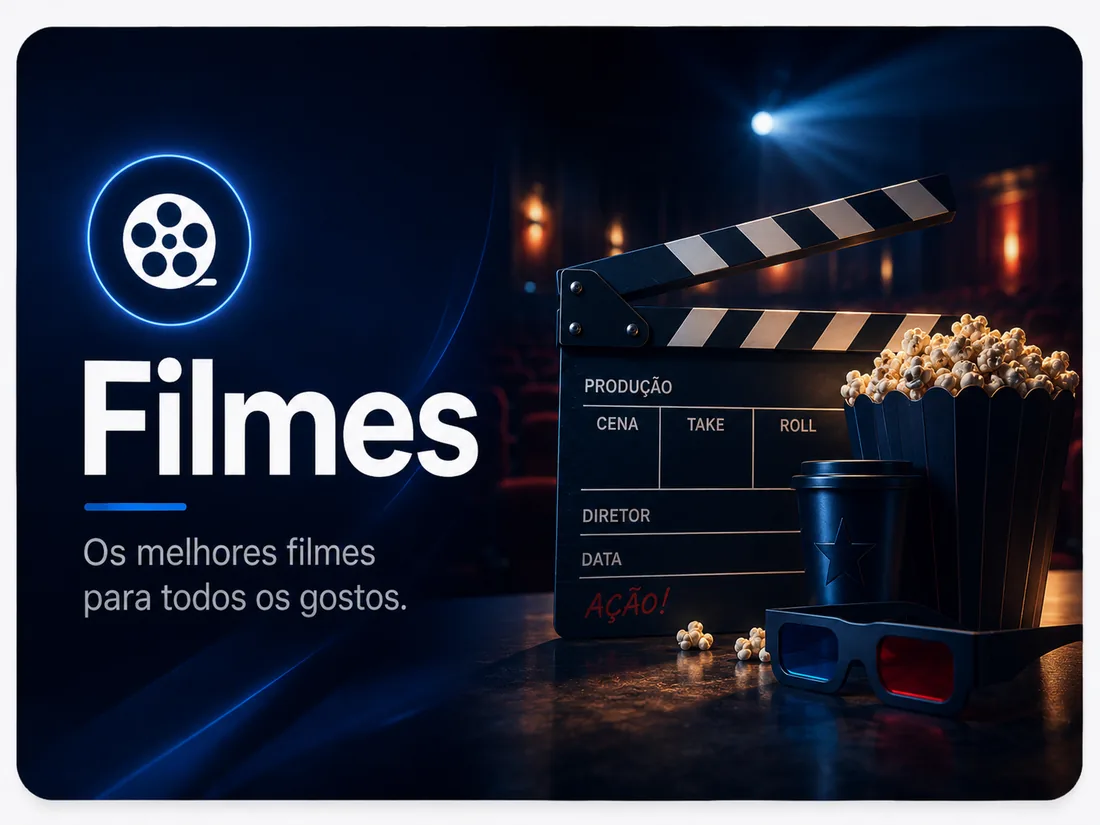Card visual de filmes e cinema para entretenimento digital